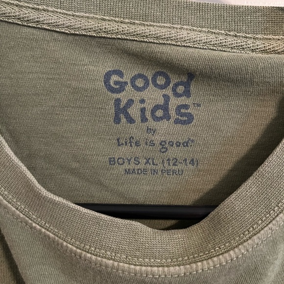 Life Is Good Kids Long Sleeve Green Shirt - Picture 3 of 5